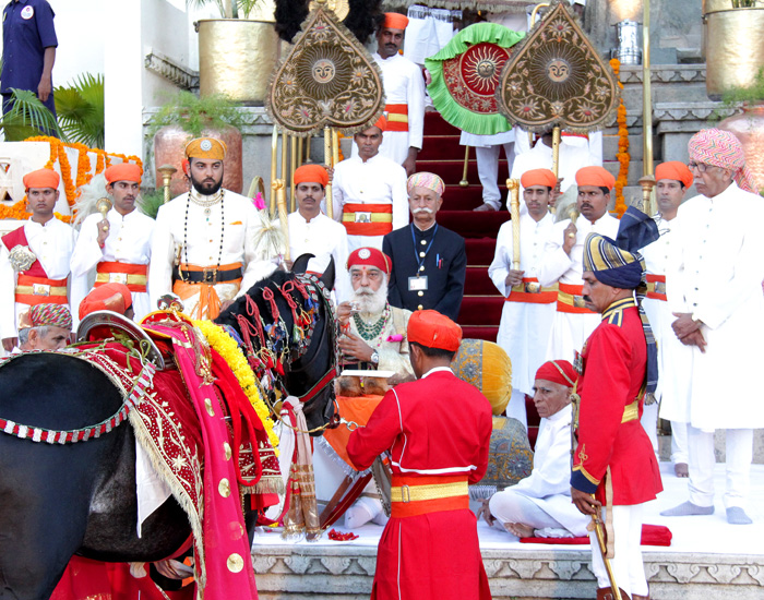 राज महल में हुआ घोड़ो  का पूजन