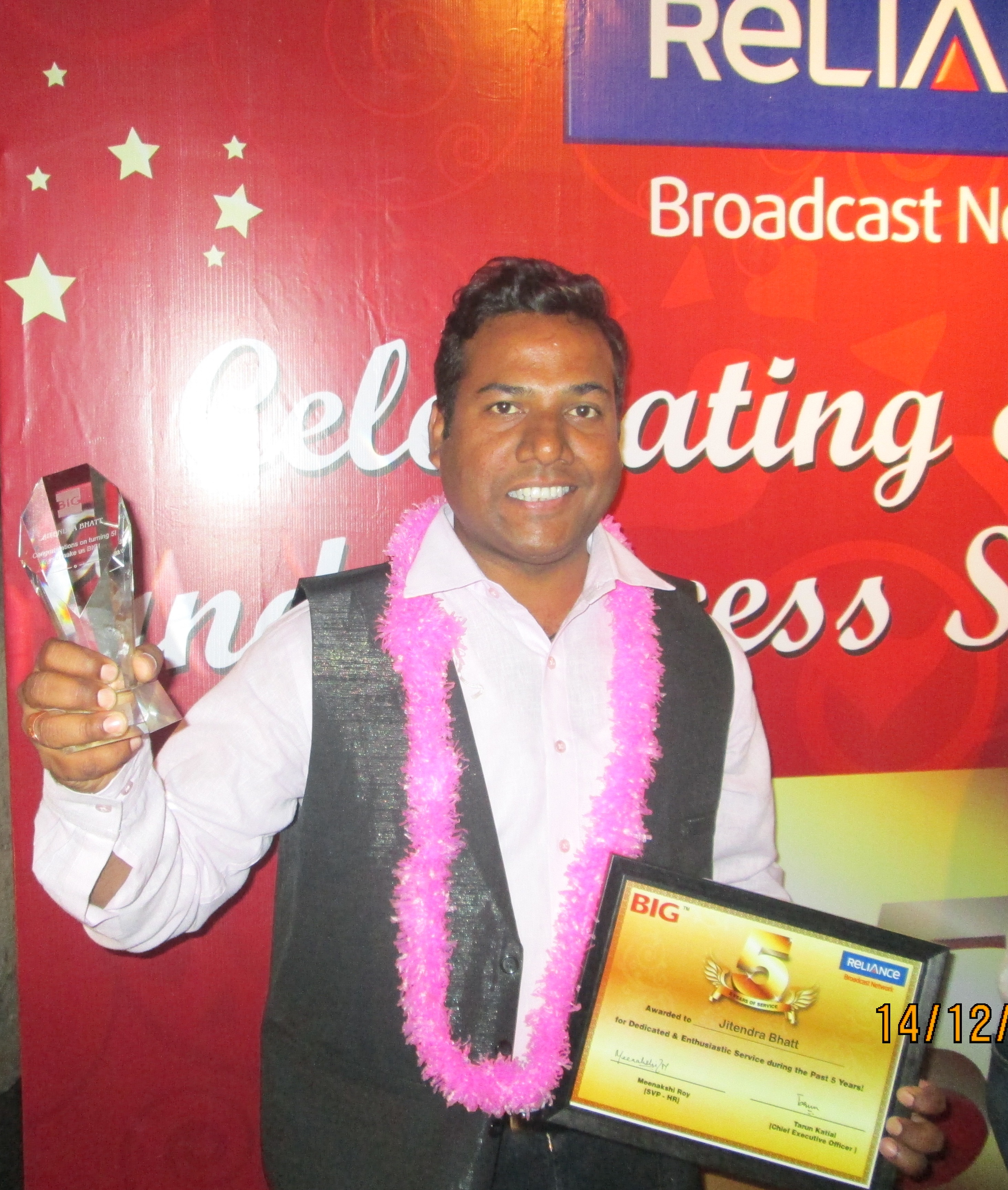 RJ जीत को मिला बिग FM का बिग फाइव अवार्ड