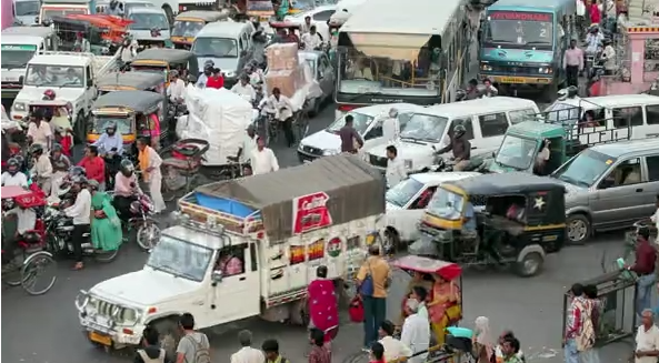 JAIPUR  INDIA   CIRCA MAY 2011  Traffic congestion and street life in the City of Jaipur   2569979   Shutterstock Footage