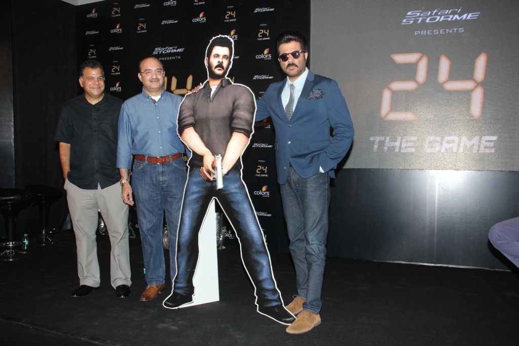 Mr Raj Nayak CEO COLORS, Mr Ankush Arora SVP Passenger Vehicles Business Unit (Commercial) Tata Motors and Anil Kapoor at the l