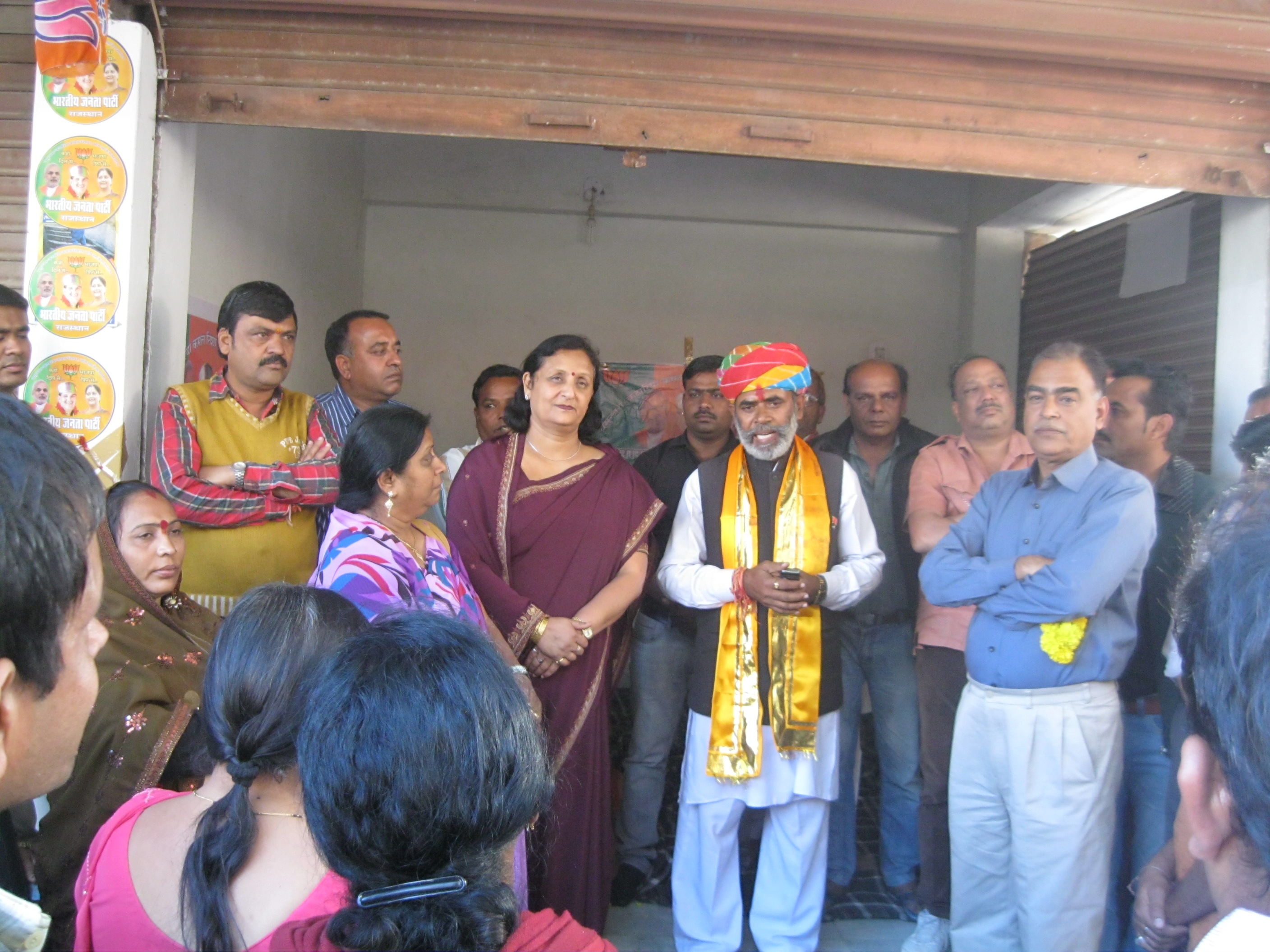 भाजपा चुनाव कार्यालय का शुभारम्भ,  फुल सिंह मीणा का सघन दौरा