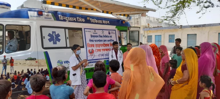 हिन्दुस्तान जिंक द्वारा हाइपरटेंशन से बचाव हेतु किया जागरूक