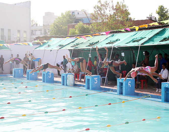 स्विमिंग में उदयपुर को 4 गोल्ड, 6 सिल्वर और 5 ब्रोंज